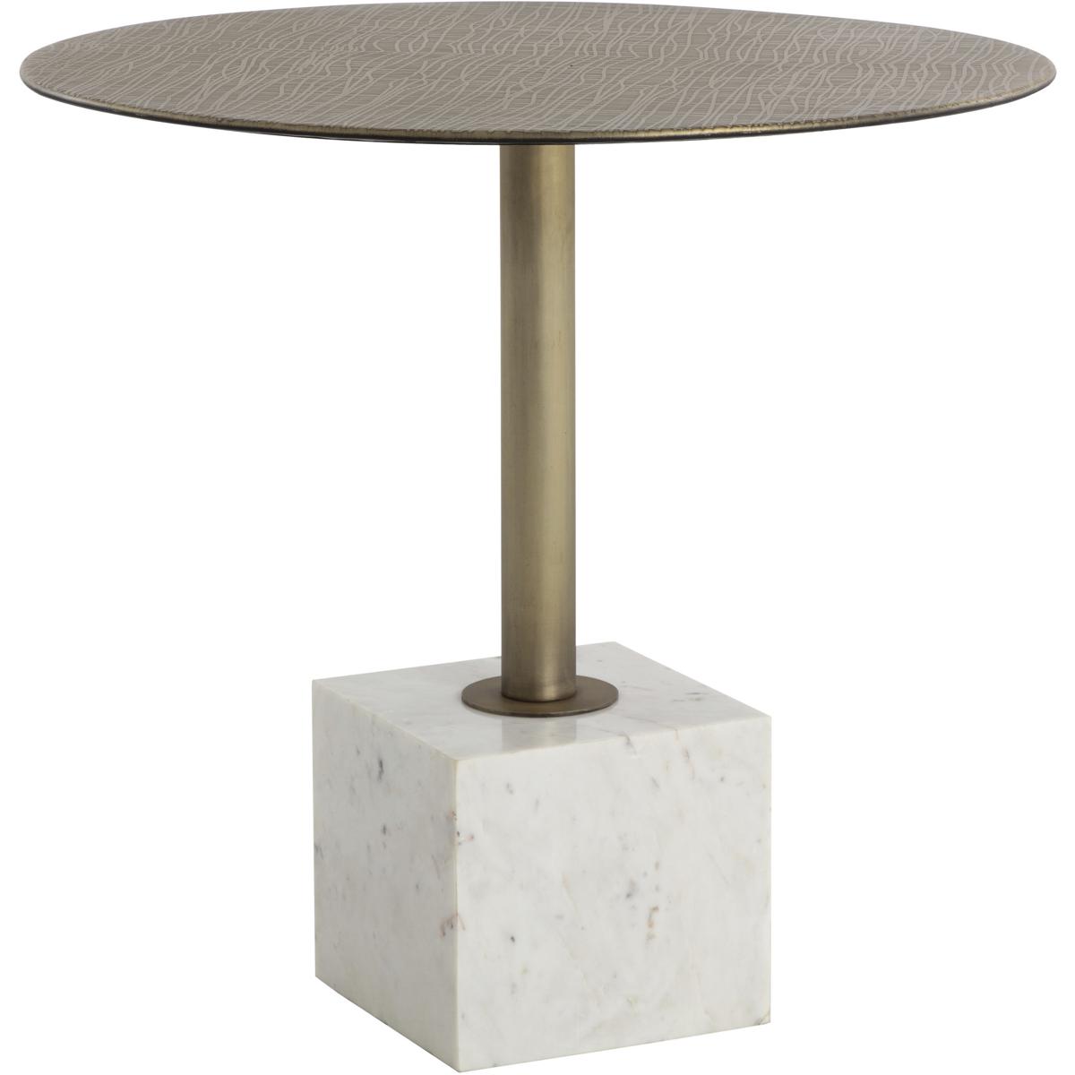 SUNPAN 109639 Kata White Marble Bistro Table